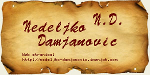 Nedeljko Damjanović vizit kartica